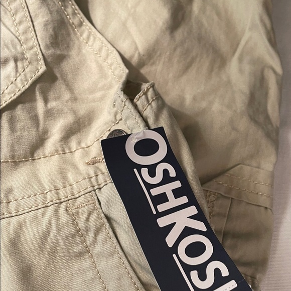 NEW Oshkosh Bgosh 3T khaki and blue plaid overalls pants Toddler - Picture 7 of 9